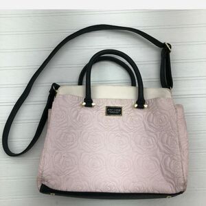 Betsey Johnson New York New York Pink Rose Embroidered Purse W/ Crossbody Strap